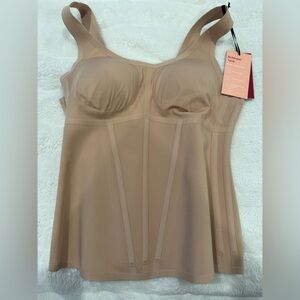 Honeylove boldness tank in sand Shapewear with Supportive Straps